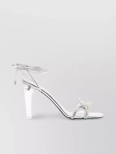 Valentino Crystal Clear Heel Sandals With Open Toe