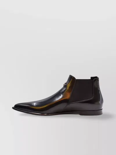Dolce & Gabbana Side Panel Pointed Toe Ankle Boot