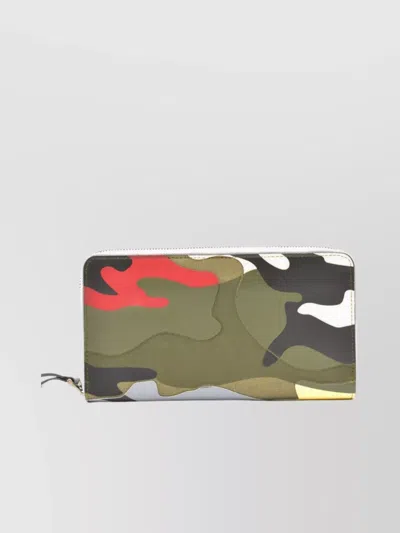 Valentino Camouflage Pattern Rectangular Shape Wallets