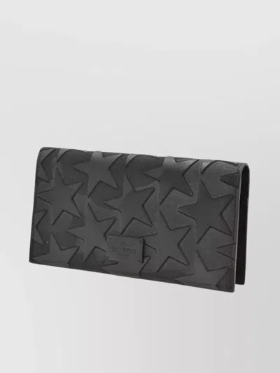 Valentino Rectangular Embossed Star Pattern Purses & Cardholders