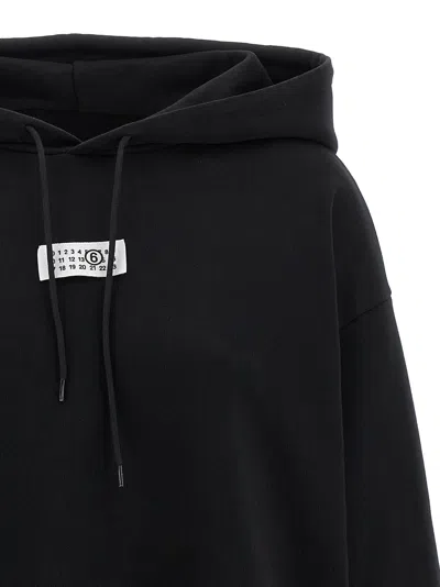 Mm6 Maison Margiela Numeric Signature Mm6 Sweatshirt Black In Black