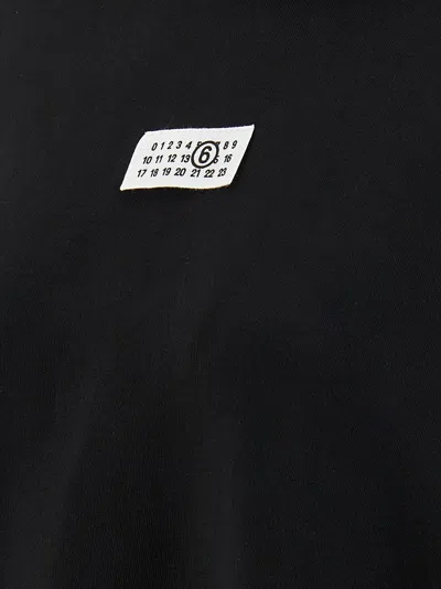Mm6 Maison Margiela Numeric Signature Mm6 Sweatshirt Black In Black