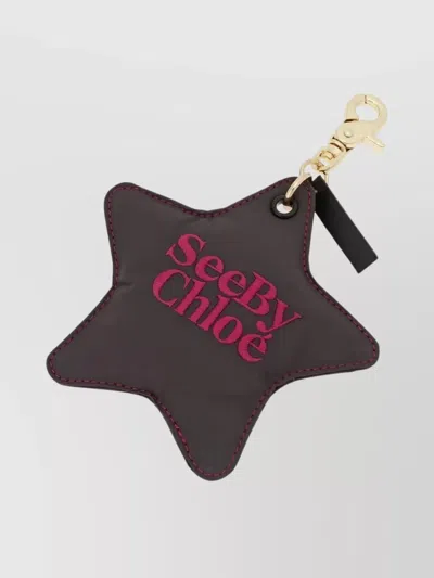 See By Chloé Star-shaped Key Holders Gold Hardware In Black