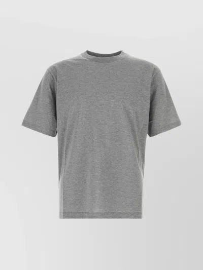 Prada Oversize Crew Neck T-shirt With Squared Silhouette In Gray