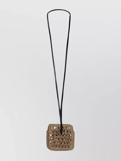 Jacquemus Woven Rectangle Necklace Strap