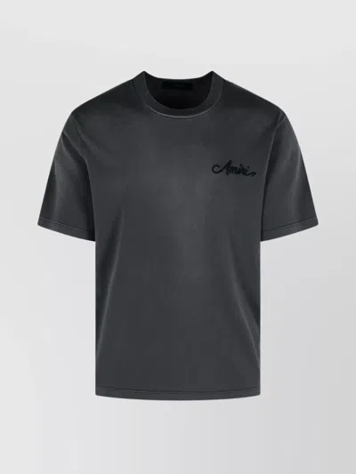 Amiri Men Cotton T-shirt With Embroidery