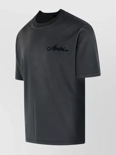 Amiri Men Cotton T-shirt With Embroidery