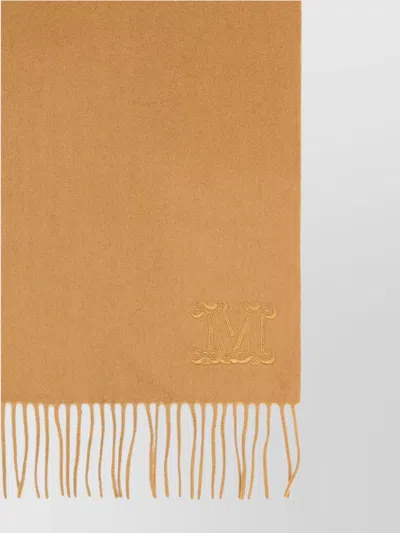 Max Mara 'wsdalia' Cashmere Scarf Fringed Edges