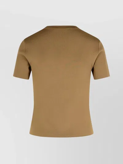 Max Mara 'hazelnut Viscose Blend T-shirt' In Brown