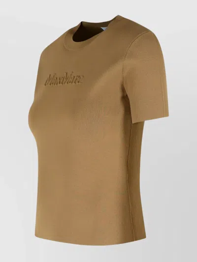 Max Mara 'hazelnut Viscose Blend T-shirt' In Brown