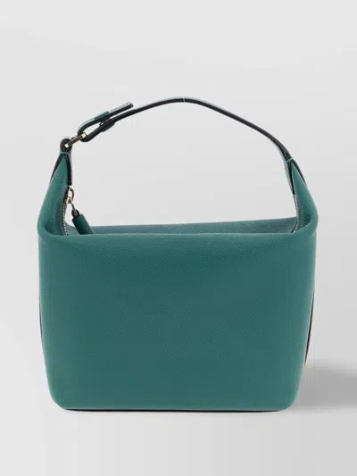 Valextra Mini Handbag Adjustable Strap Textured Finish