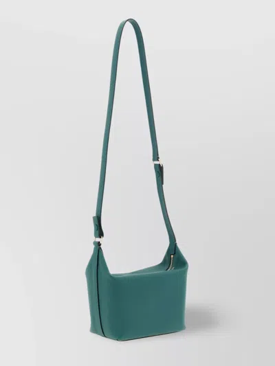 Valextra Mini Handbag Adjustable Strap Textured Finish