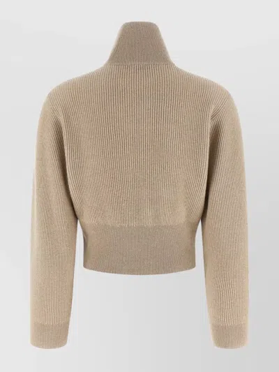 Brunello Cucinelli 'shimmering' High Collar Cropped Cardigan
