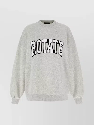 Rotate Birger Christensen Oversized Cotton Crew Neck Sweatshirt