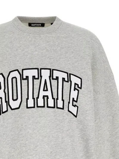 Rotate Birger Christensen Oversized Cotton Crew Neck Sweatshirt