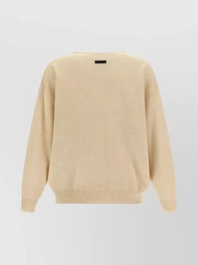 Fear Of God Sweater Keyhole Neckline Button Detail In Neutral