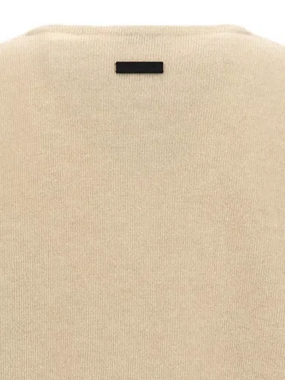 Fear Of God Sweater Keyhole Neckline Button Detail In Neutral