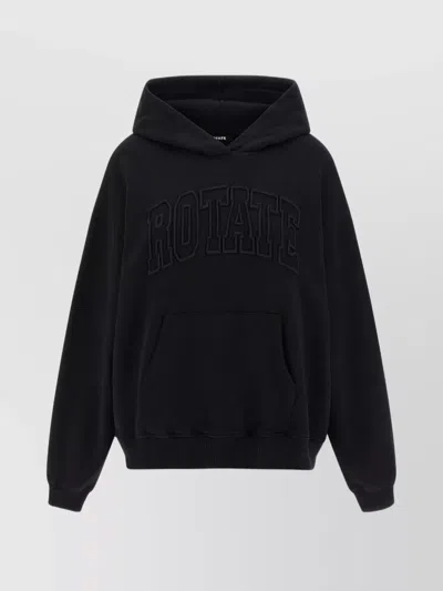 Rotate Birger Christensen Heavy Cotton Sweatshirt With Hood And Pouch Pocket