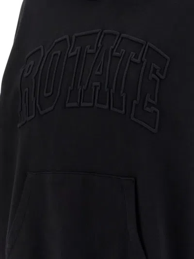 Rotate Birger Christensen Heavy Cotton Sweatshirt With Hood And Pouch Pocket