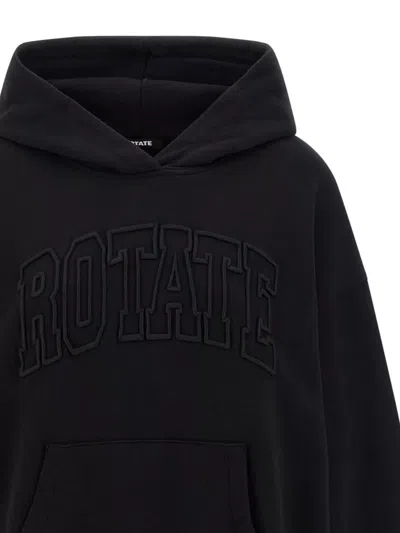 Rotate Birger Christensen Heavy Cotton Sweatshirt With Hood And Pouch Pocket