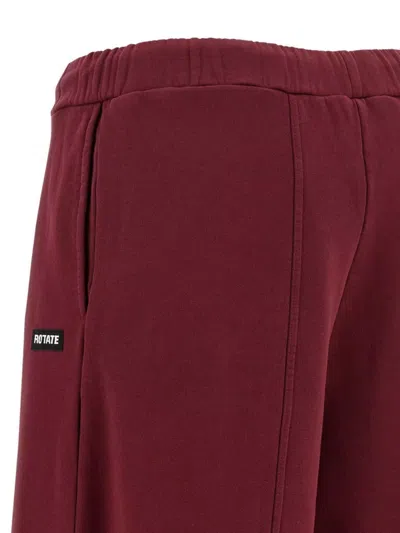 Rotate Birger Christensen Joggers Featuring Elastic Waistband And Side Pockets In Red