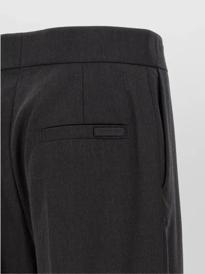 Fear Of God Herringbone Patterned Wool Pants With Relaxed Fit In Black