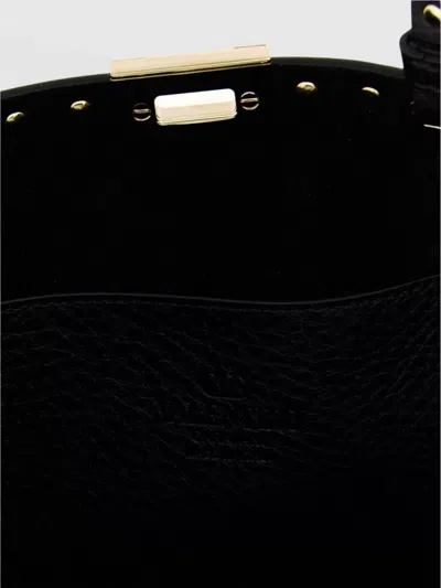 Valentino Borsa A Mano Rockstud In Pelle Nera  Donna