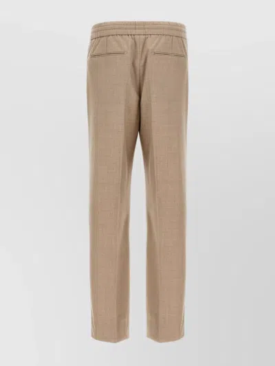 Brioni 'asolo' Trousers Elastic Waistband In Neutral