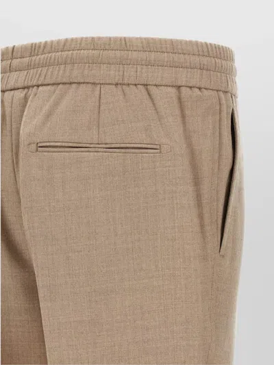 Brioni 'asolo' Trousers Elastic Waistband In Neutral