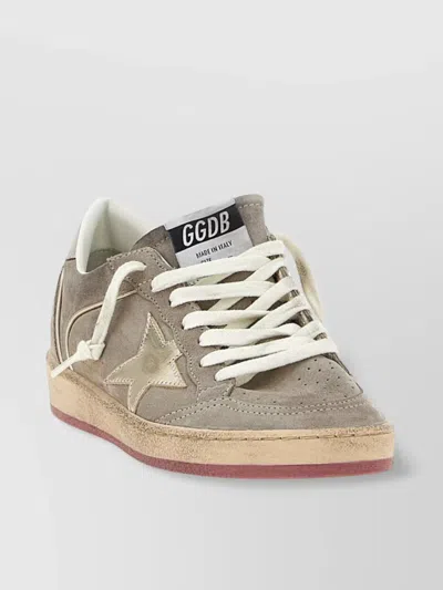 Golden Goose 'star Emblem' Perforated Sneakers With Metallic Accent
