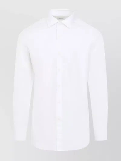 Brioni Linen Button-up Shirt In White