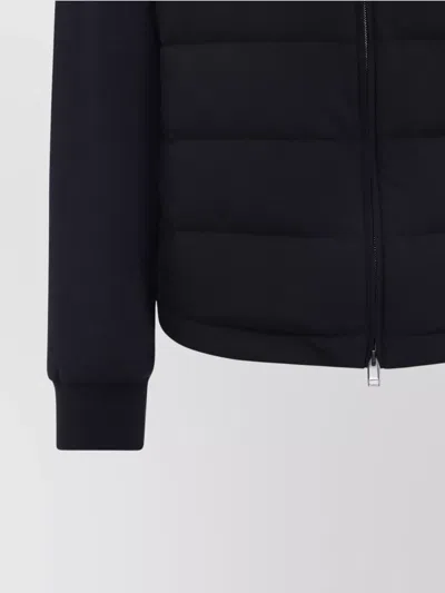 Brioni Tech Fabric Quilted Jacket In Black