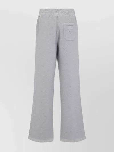 Prada Cotton Fleece Wide Leg Trousers