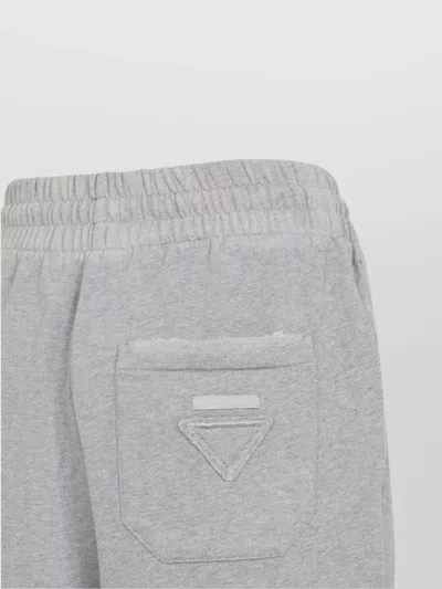 Prada Cotton Fleece Wide Leg Trousers