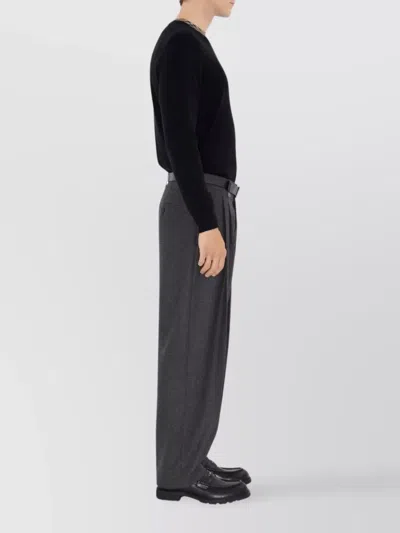 Burberry Crew Neck Knitwear With Distinctive Patterned Collar