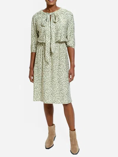 Melissa Masse Floral Print Jersey Dress In Green In Green