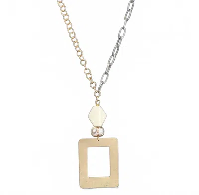 Triple Play Jewelry Women's Two Toned Necklace In Silver