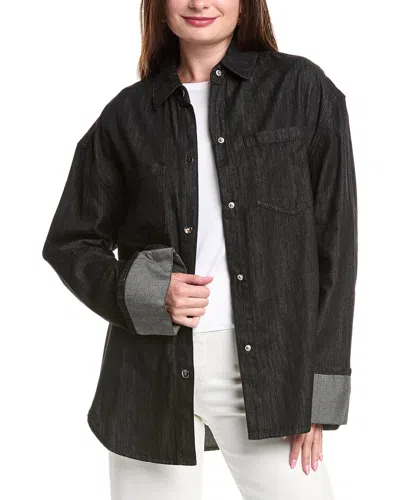 Weworewhat Denim Shirt In Black