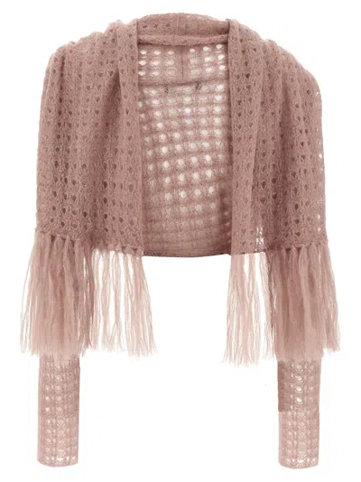 Fabiana Filippi Scarf Cardigan Sweaters And Cardigans Pink