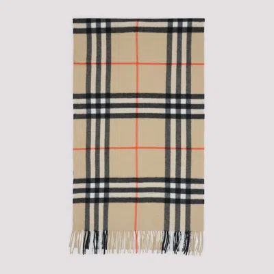 Burberry Beige Signature Scarf In Brown