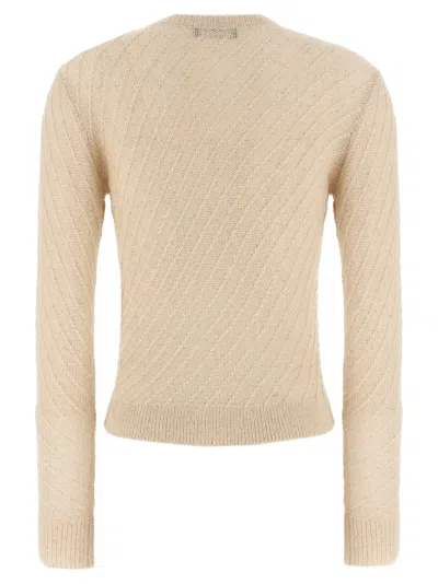 Fabiana Filippi Sequin Crochet Cardigan Sweaters And Cardigans Beige In Neutral