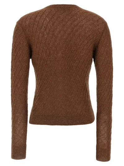 Fabiana Filippi Sequin Crochet Cardigan Sweaters And Cardigans Brown In Brown