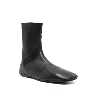 Dries Van Noten Women Leather Ankle Boots In Black