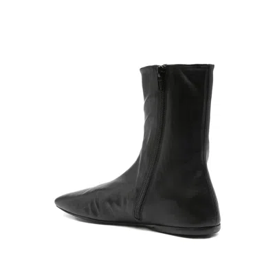 Dries Van Noten Women Leather Ankle Boots In Black