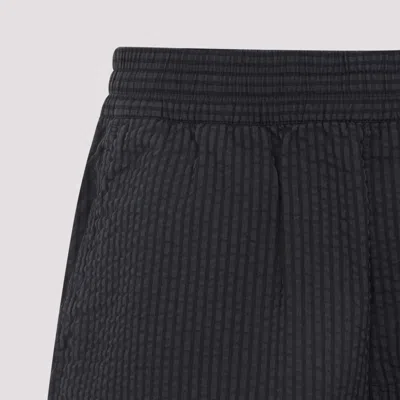 Carhartt Wip Embroidered Cotton Toland Short In Black
