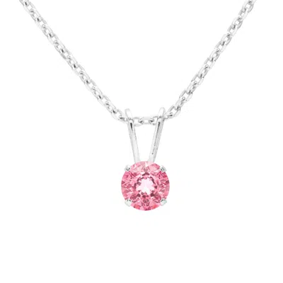 Superjeweler 1/4 Carat Gemstone Solitaire Pendant Necklace In Gold With Free Chain - Multiple Gemstone Options Av