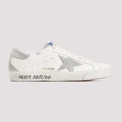 Golden Goose Super-star Nappa Upper Nabuk Star Suede Tongue Heel And Spur In White