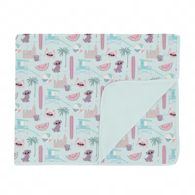 Kickee Lightweight Toddler Blanket In Fresh Air Beach Day