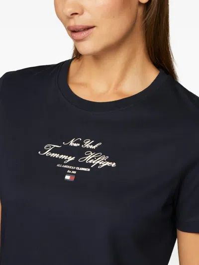 Tommy Hilfiger Regenerative Cotton T-shirt In Blue