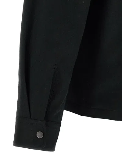 Zegna Padded Techmerino Shirt Jacket In Black